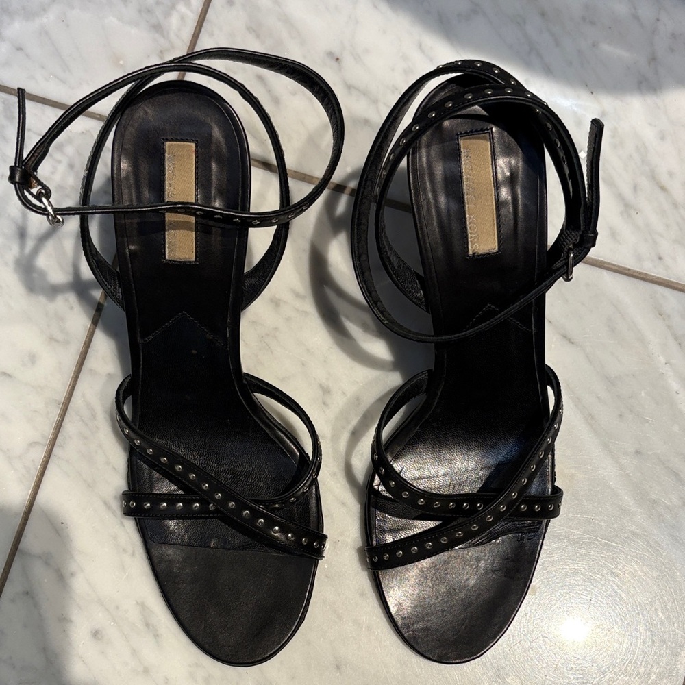 Michael Kors Black Strappy Sandals